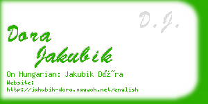 dora jakubik business card